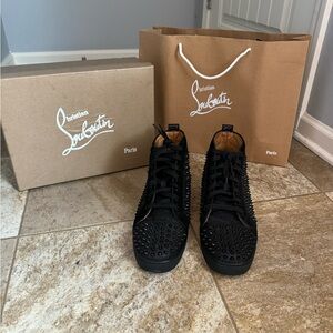 Christian Louboutin High Top Spike Sneakers